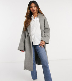Удлиненное свободное пальто с накладными карманами Native Youth-Серый