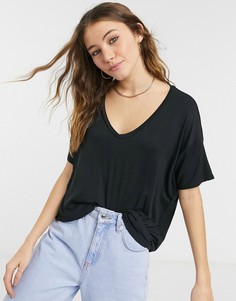 Черная футболка American Eagle-Черный