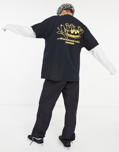 Черная футболка с принтом "Mr Wursthund Shlaft" Vintage Supply-Черный