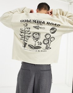 Свитшот бежевого цвета с принтом "Columbia Road" Vintage Supply-Бежевый