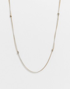Ожерелье-цепочка из комбинированных металлов с отделкой в виде узелка AllSaints-Мульти