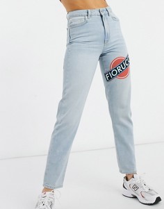Светлые джинсы в винтажном стиле Fiorucci Tara-Синий