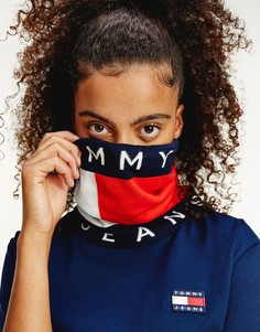 Снуд-маска для лица с дизайном в виде логотипа-флага в стиле унисекс Tommy Jeans-Мульти
