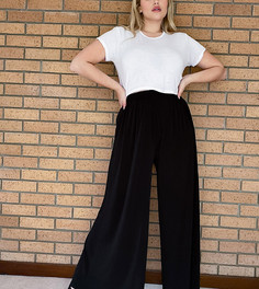 Черные брюки с очень широкими штанинами John Zack Plus-Черный