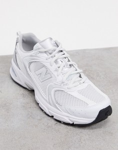 Белые кроссовки с эффектом металлик New Balance 530-Белый