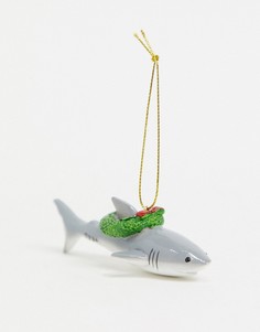 Елочная игрушка "акула с венком" Typo Christmas-Мульти