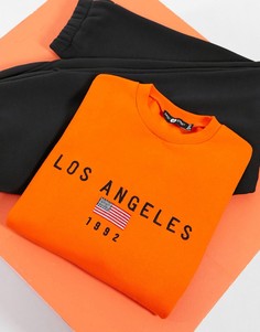 Свободный свитшот с вышивкой Daisy Street-Оранжевый