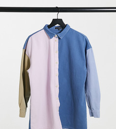 Многоцветная рубашка с контрастным воротником In The Style Plus x Olivia Bowen-Мульти