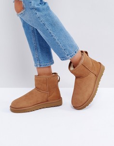 Ботинки орехового цвета UGG Classic Mini II-Коричневый цвет