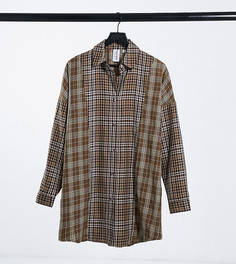 Платье-рубашка мини в клетку COLLUSION-Мульти