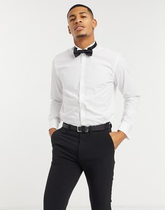 Классическая рубашка узкого кроя с галстуком-бабочкой French Connection-Белый