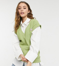Длинный жилет oversized из переработанного полиэстера Damson Madder-Зеленый