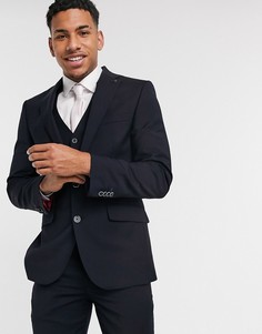 Темно-синий пиджак узкого кроя Harry Brown