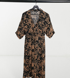 Платье с рукавами 3/4 Vero Moda Curve-Коричневый