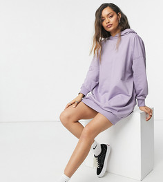 Платье-худи пепельно-фиолетового цвета в стиле oversized ASOS DESIGN Petite-Фиолетовый