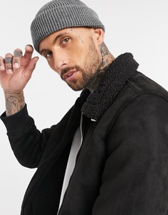 Серая шапка-бини в рыбацком стиле Bershka-Серый