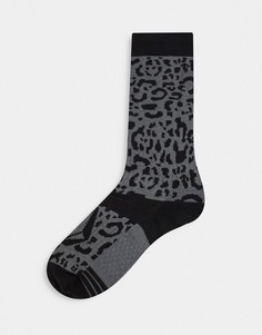 Серые носки с леопардовым принтом Volcom TTT-Серый