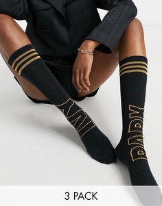 Комплект из трех пар длинных носков (черные/ оттенка желтого/ белые) adidas x IVY PARK-Мульти