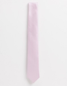Розовый фактурный галстук Moss London