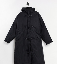 Черное дутое пальто макси COLLUSION Unisex-Черный