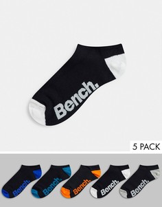 Набор из 5 пар коротких носков Bench-Черный