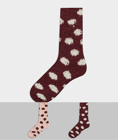 Набор из 2 пар носков красного цвета в горошек Hunkemoller-Многоцветный