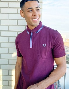 Черное поло в полоску Fred Perry-Черный