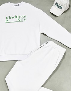 Спортивный костюм в стиле oversized с принтом на груди "Kindness" ASOS DESIGN-Мульти