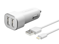 Зарядное устройство Deppa Ultra MFI APPLE Lightning 2.4А 2xUSB White 11291