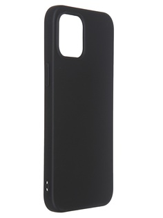 Чехол DF для iPhone 12 Pro Max с микрофиброй Silicone Black iOriginal-06