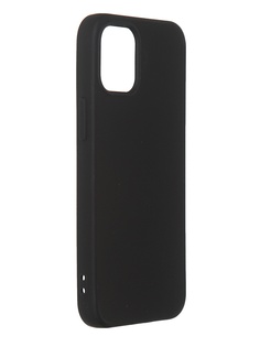 Чехол DF для iPhone 12 mini с микрофиброй Silicone Black iOriginal-04