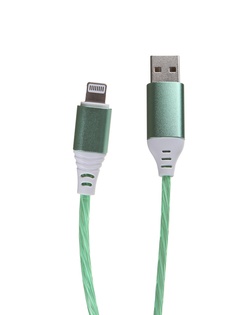Аксессуар Activ USB - Lightning Luminous Green 124497