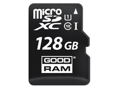 Карта памяти 128Gb - GoodRAM Micro Secure Digital XC Class 10 UHS-I M1AA-1280R12 с переходником под SD
