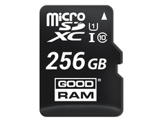 Карта памяти 256Gb - GoodRAM Micro Secure Digital XC Class 10 UHS-I M1AA-2560R12 с переходником под SD