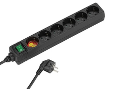 Удлинитель Vivanco EBLS 6S 6 Sockets 1.4m Black 27019