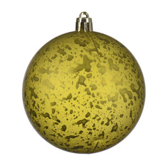 Шарик на елку Kaemingk 8 см оливковый