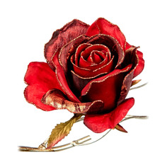 Роза на клипсе Goodwill 10 см красный