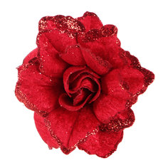 Роза на клипсе Due Esse Christmas 11 см красная
