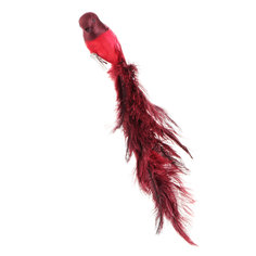 Украшение на клипсе Shishi ny птица красная 40 см в ассортименте