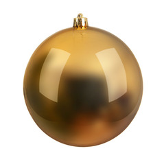 Шар новогодний на елку Kaemingk 25 см золотой