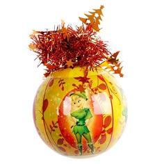 Шар новогодний Morozco Фея Динь-Динь в желтом 8,5 см