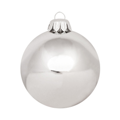 Шар новогодний Morozco серебро глянцевый 8,5 см