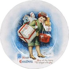 Тарелка с рисунком полипропиленовая 33 см Без бренда