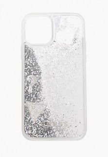 Чехол для iPhone Guess 11 Pro, Liquid Glitter Hearts Silver