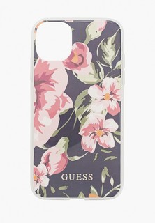 Чехол для iPhone Guess 11, Flower TPU/PC Shiny N.3 Navy