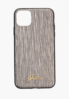 Чехол для iPhone Guess 11 Pro Max, Animal Lizard with metal logo PU Gold