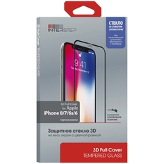 Защитное стекло InterStep 3D Full Cover iPhone 8/7/6s/6 Black Frame c аппл. 3D Full Cover iPhone 8/7/6s/6 Black Frame c аппл.