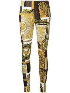Versace легинсы с принтом
