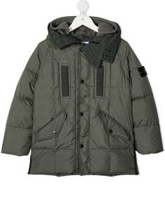 Stone Island Junior пуховик с капюшоном