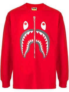 A BATHING APE® футболка с длинными рукавами и принтом